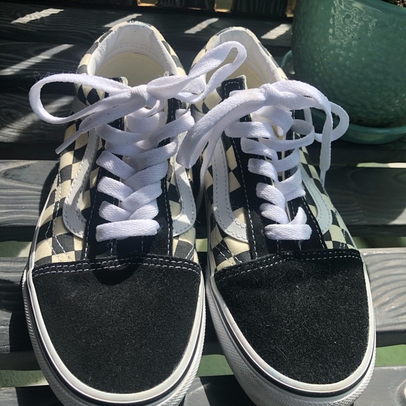 Black and White Checkered Vans - Picture 5 of 8